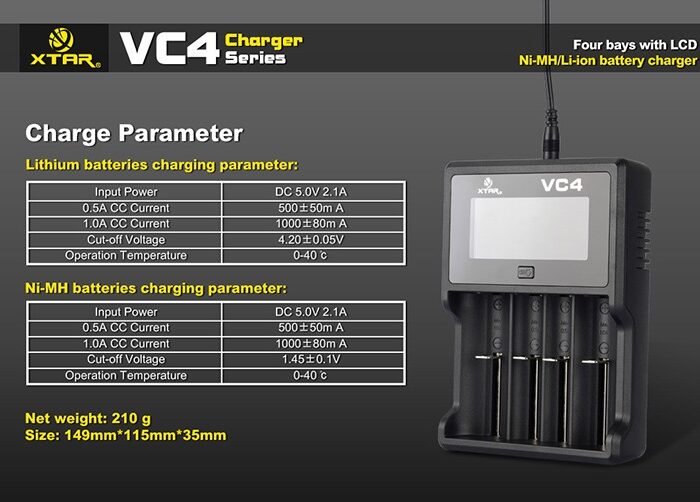 PUNJAČ XTAR" VC-4 4 slota